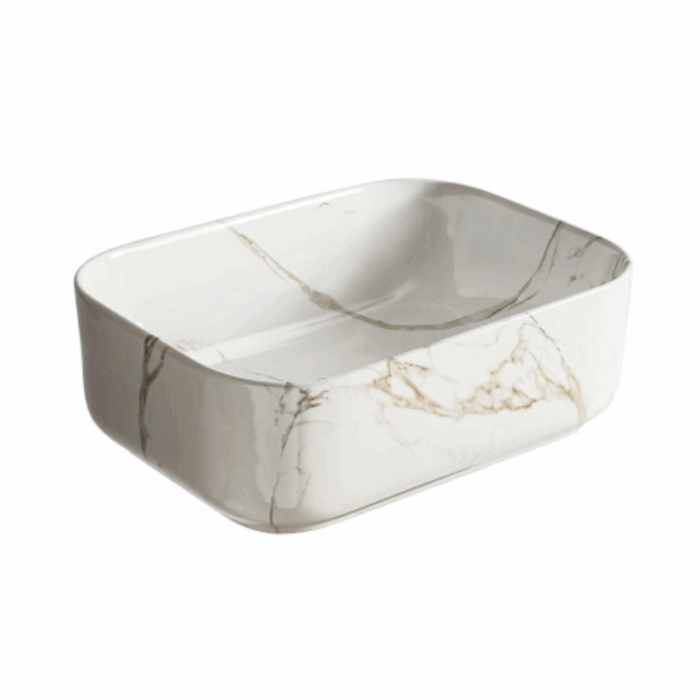 Cuba Chanfrada Mármore Branco 40cm Villas